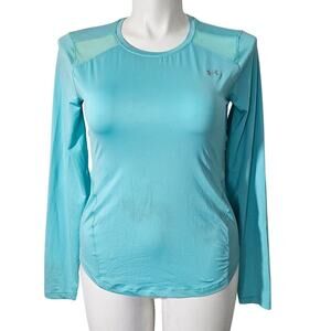 Under Armour Long Sleeve Compression Women's Running Shirt Light Blue M
